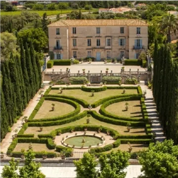 Vue aérienne du Château de Flaugergues