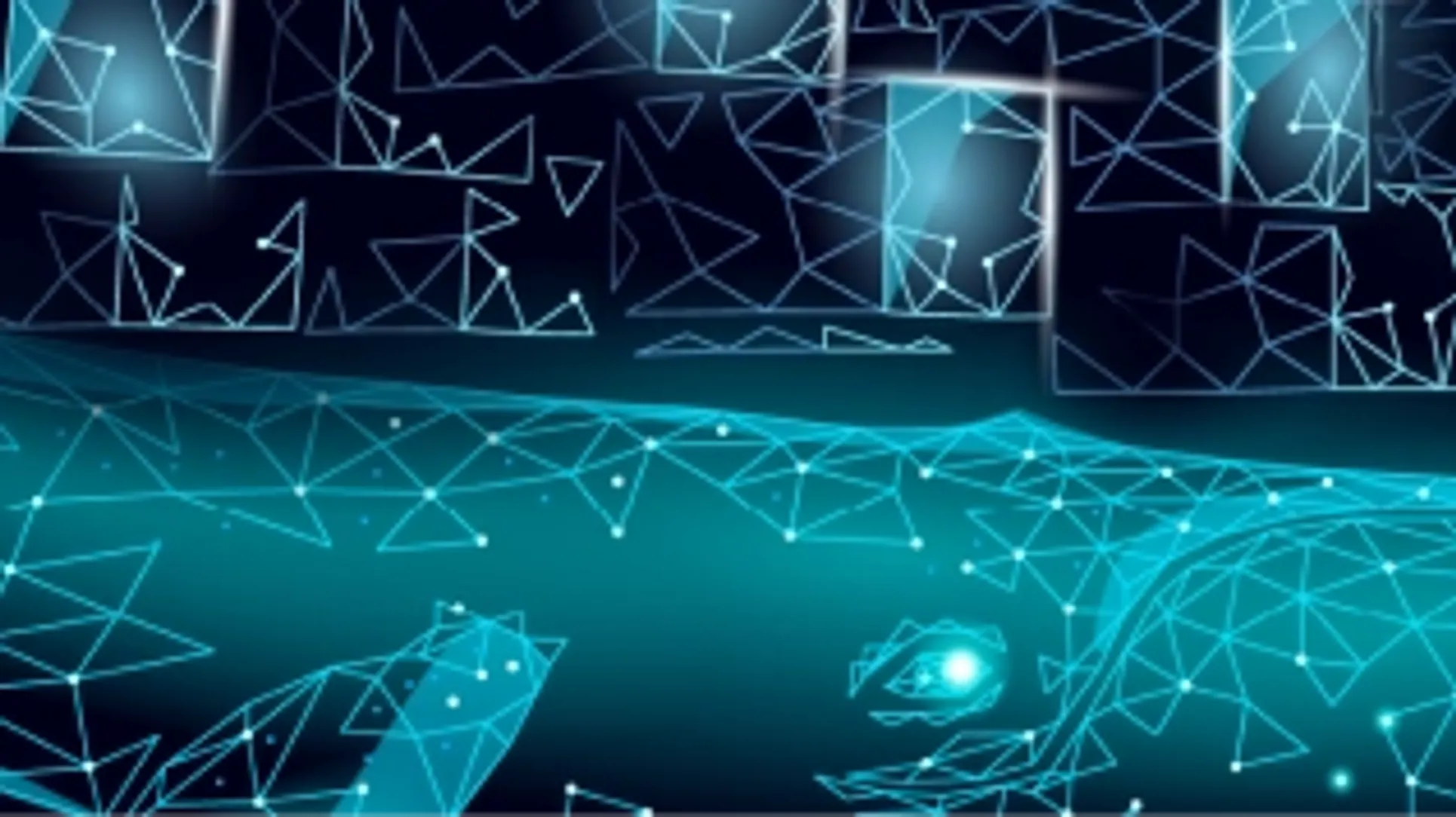 Docker logo blue constellation