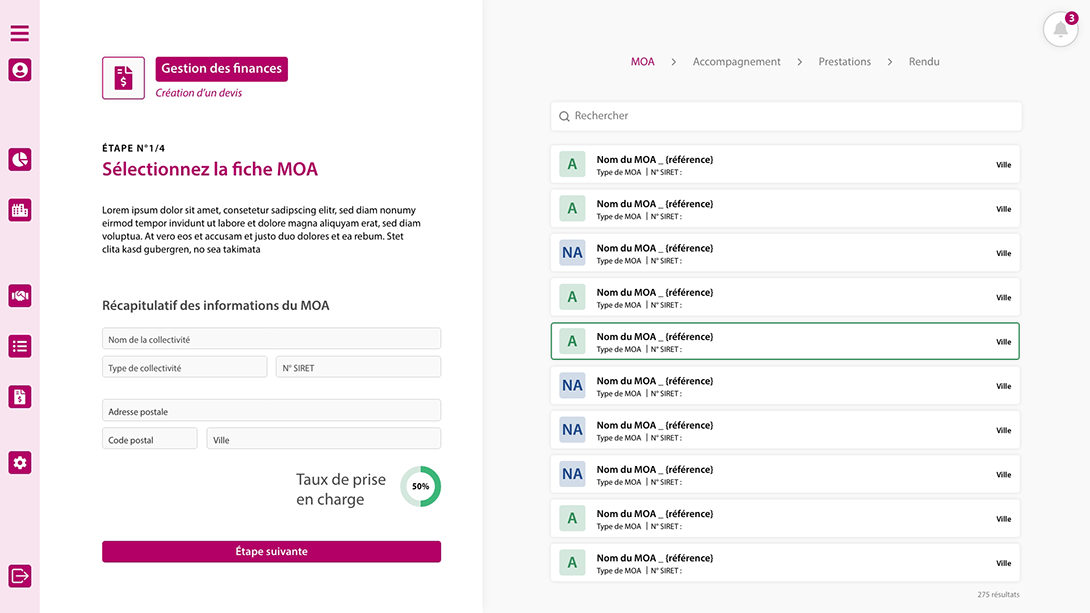 Designer travaillant sur un ordinateur portable affichant une interface utilisateur (UI) en cours de conception, mettant en valeur l'agencement des éléments et l'expérience utilisateur (UX).